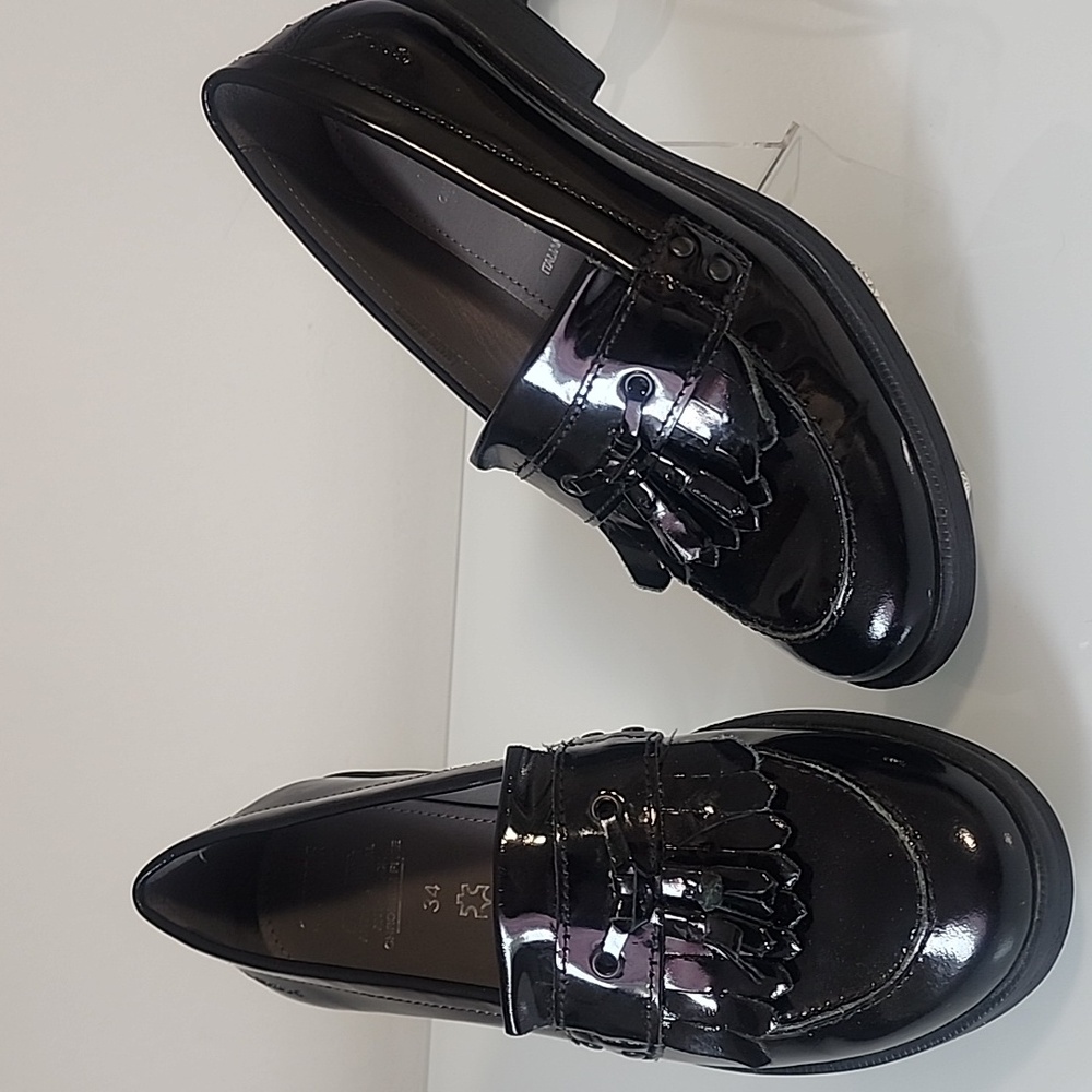 geox respira Unisex black dress shoes Size 34